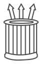 Air filter Black Outline icon