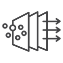 Air Purification Filter Black Outline icon