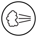Air spray cloud icon