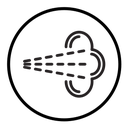 Air spray cloud icon