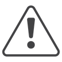 Alarm Warning Triangle Black Outline icon