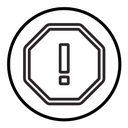 Alert warning spam octagon icon
