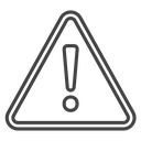 Alert Warning Triangle Black Outline icon