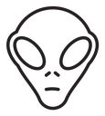 Alien face icon