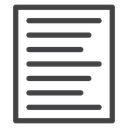Align Left Text Black Outline icon