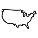 America map icon