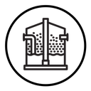 Anaerobic digestion biomass icon