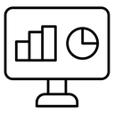 Analytics Monitor Pie Chart icon
