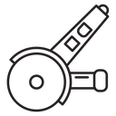 Angle grinder machine icon