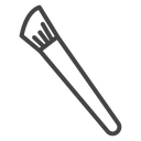 Angled Makeup Brush Black Outline icon