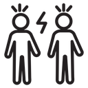 Angry people conflicts icon