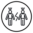 Angry people conflicts icon