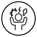 Angry person icon