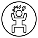 Angry person icon