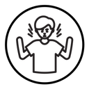Angry person icon