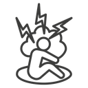 Anxiety or stress icon