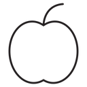 Apple Black Outline icon