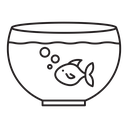 Aquarium with fish icon