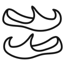 Arabian khussa Black Outline icon