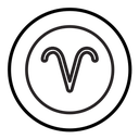 Aries zodiac sign icon