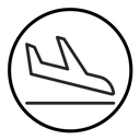 Arrivals plane icon