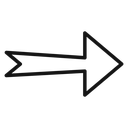 Arrow Black Outline icon
