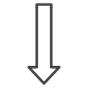 Arrow Down Black Outline icon