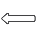 Arrow Left Black Outline icon