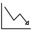 Arrow trend-down 2 icon