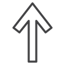 Arrow Up Black Outline icon