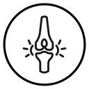 Arthritis knee joint pain Black Outline icon
