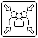 Assembly Point Crowd Arrows icon