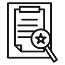 Assessment Clipboard Magnifier icon