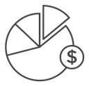 Asset allocation Black Outline icon