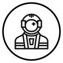 Astronaut or cosmonaut icon
