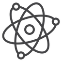 Atom Black Outline icon