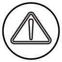 Attention sign Black Outline icon