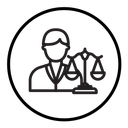 Attorney in law icon