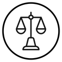Attorney in law Black Outline icon