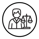 Attorney in law icon