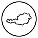 Austria Country Map icon