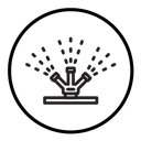 Automatic irrigation sprinklers icon
