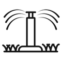 Automatic irrigation sprinklers icon