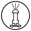 Automatic irrigation sprinklers icon