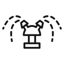 Automatic irrigation sprinklers Black Outline icon