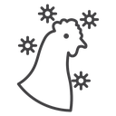 Avian Influenza Black Outline icon