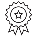 Award Black Outline icon