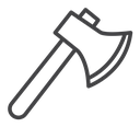Axe Black Outline icon