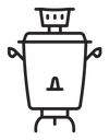 Azerbaijan Tea Samovar black outline icon