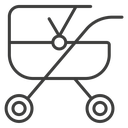Baby carriage icon